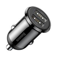 Baseus CCALLP-01 Car Charger 4.8A Grain Pro Dual USB Black