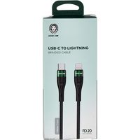 Green Lion (1m) 20w C To Lightning Transparent Data Cable 0.