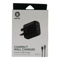 Green Lion 12w 2 Usb Atto Type-c Charger 2.4a