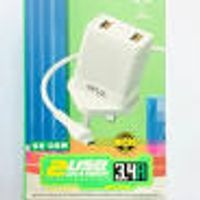 GFUZ CH-208 2 IN 1 2USB I PHONE CHARGER