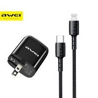 AWEI PD06 20W PD QC CHARGER WITH DATA CABLE