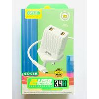 GFUZ CH 212 3PIN V8 CHARGER 2IN1 ORANGE QC 3.0