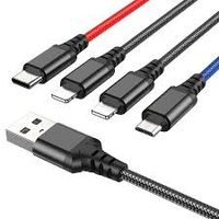 HOCO X76 I PHONE X2 4IN1 SUPER CHARGING DATA CABLE (OG)